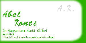 abel konti business card